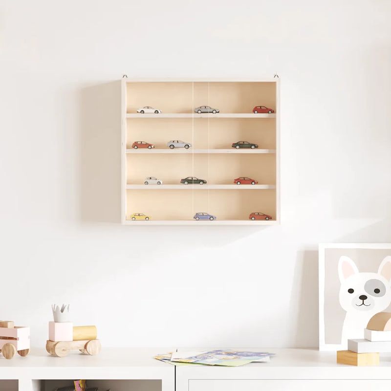 Wooden Collector's Display Case with Doors 40x8,5x37cm