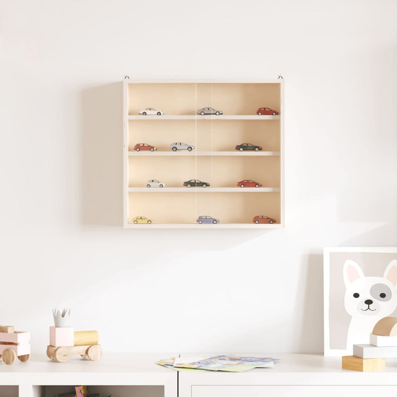 vidaXL Wooden Collector's Display Case with Doors 40x8,5x37cm