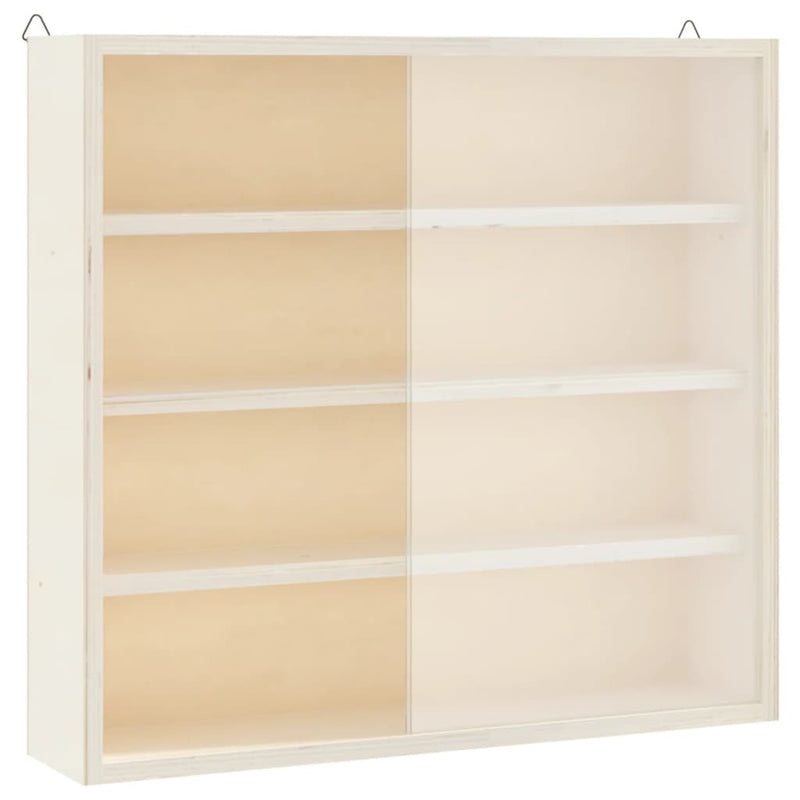 vidaXL Wooden Collector's Display Case with Doors 40x8,5x37cm