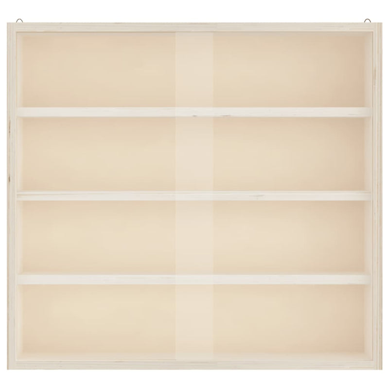 vidaXL Wooden Collector's Display Case with Doors 40x8,5x37cm