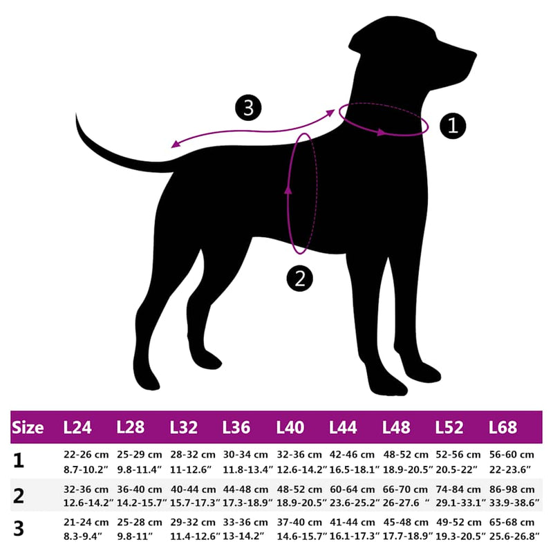 vidaXL Dog Coat with Harness Waterproof Reflective Purple 3XL