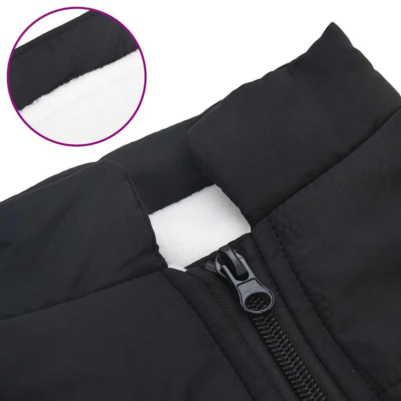 vidaXL Dog Coat with Harness Waterproof Reflective Black L