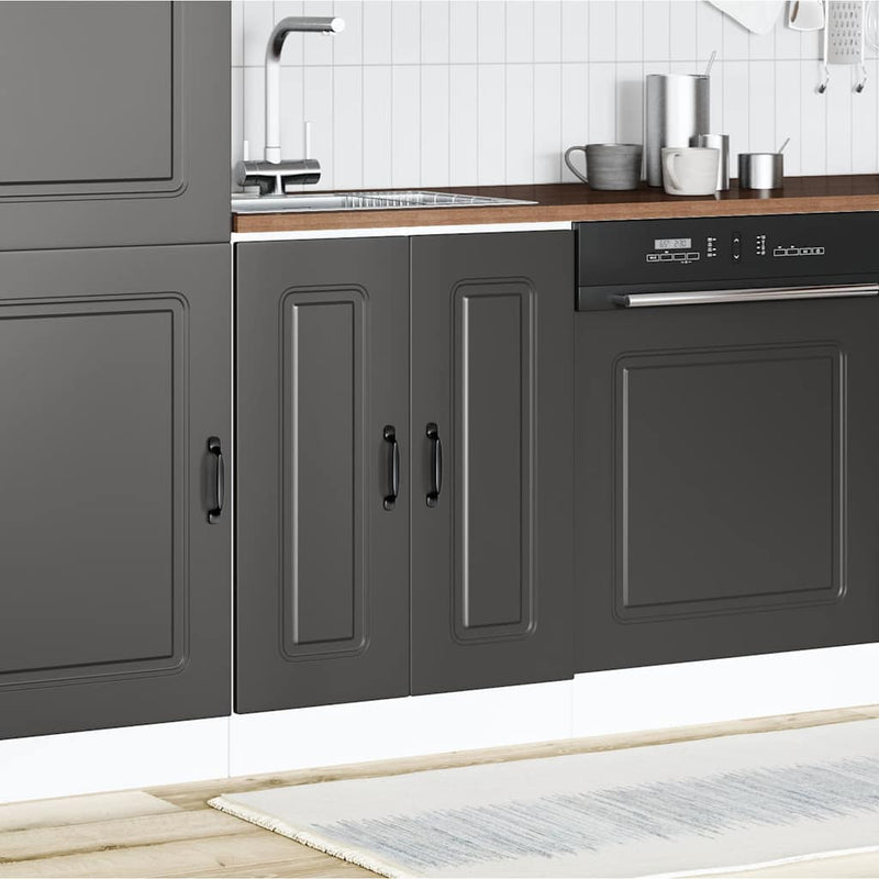 vidaXL Sink Base Cabinet "Kalmar" Black 60x46x81,5 cm Engineered Wood