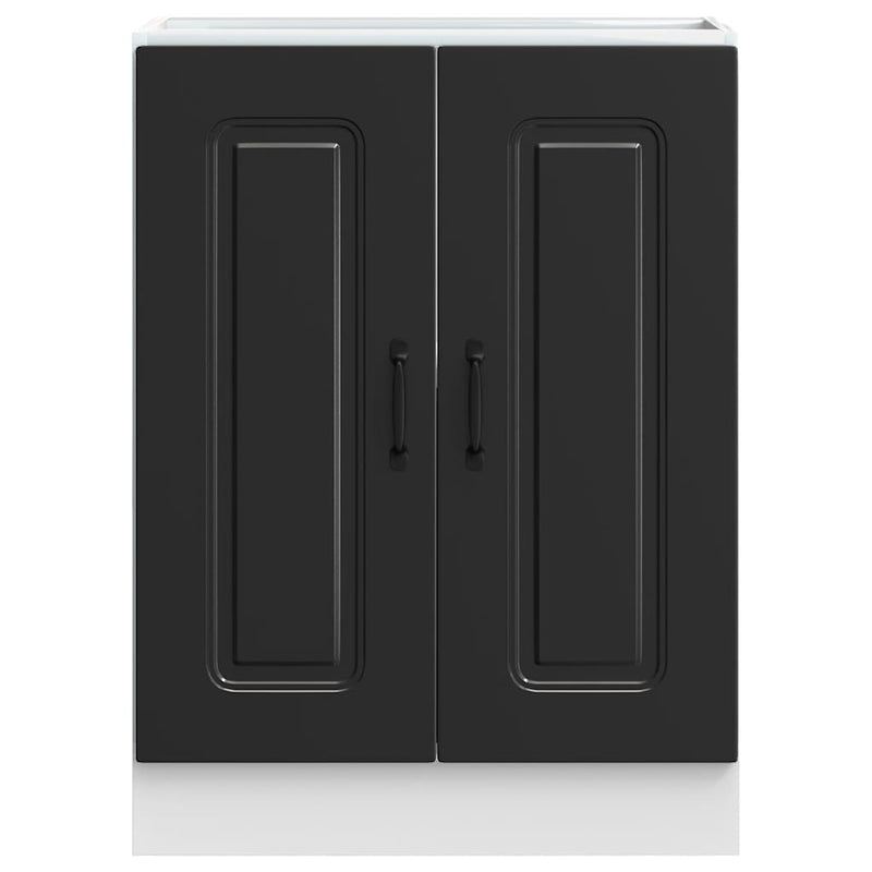 vidaXL Sink Base Cabinet "Kalmar" Black 60x46x81,5 cm Engineered Wood