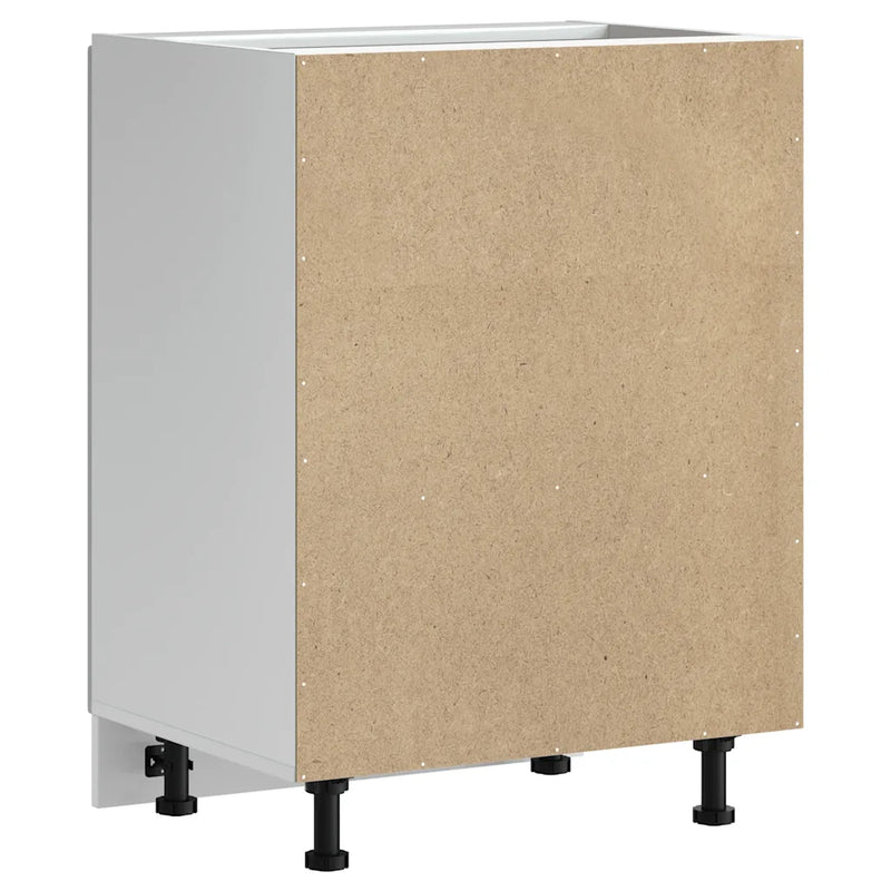 Sink Base Cabinet "Kalmar" High Gloss White 60x46x81.5 cm
