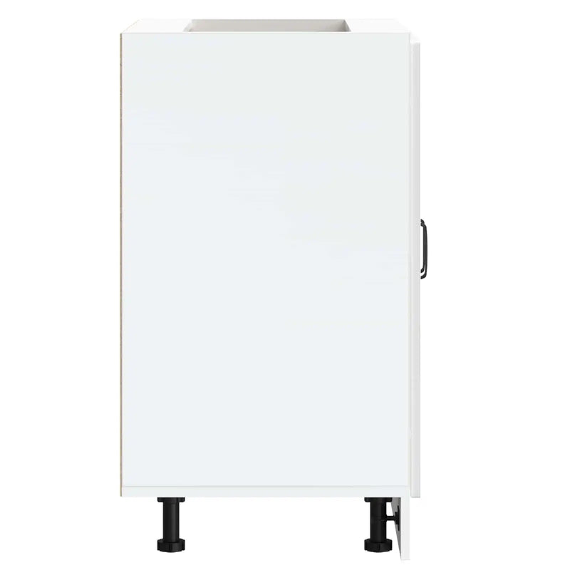 Sink Base Cabinet "Kalmar" High Gloss White 60x46x81.5 cm