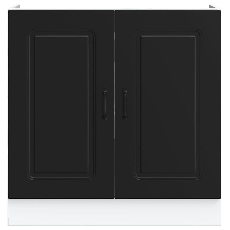 vidaXL Sink Base Cabinet "Kalmar" Black 80x46x81,5 cm Engineered Wood