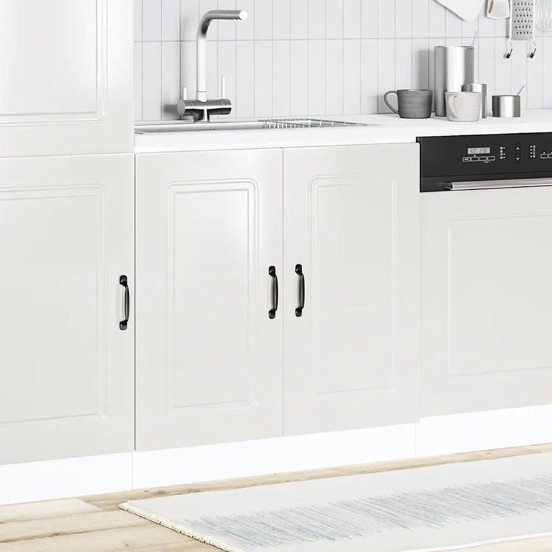 Sink Base Cabinet "Kalmar" High Gloss White 80x46x81,5 cm Engineered Wood