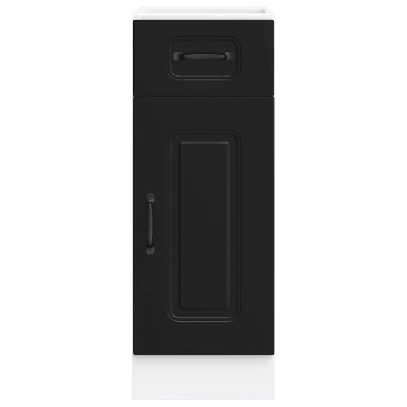 vidaXL Kitchen Base Cabinet "Kalmar" Black Engineered Wood