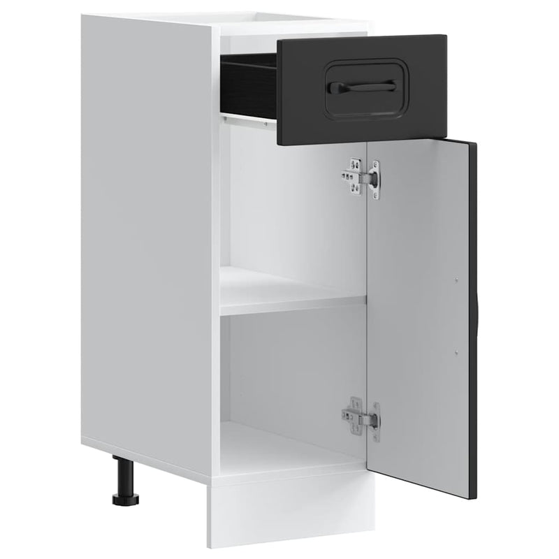vidaXL Kitchen Base Cabinet "Kalmar" Black Engineered Wood