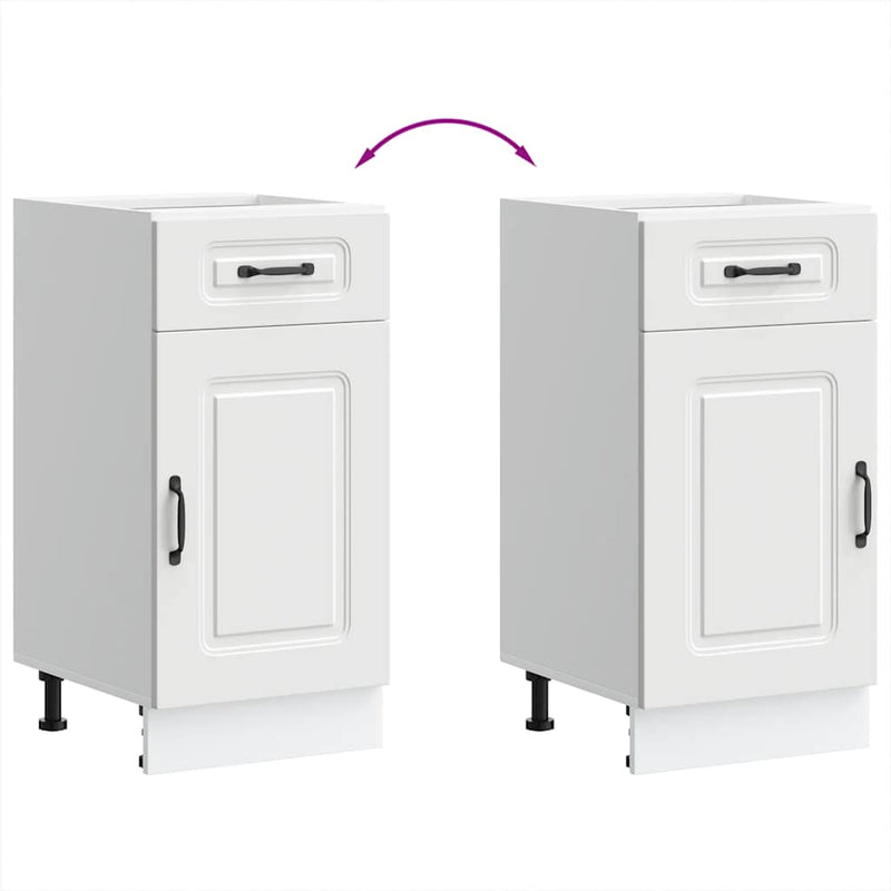 vidaXL Kitchen Base Cabinet Kalmar White Engineered Wood