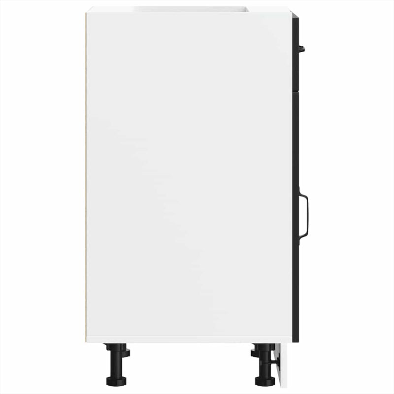 vidaXL Kitchen Base Cabinet "Kalmar" Black Engineered Wood