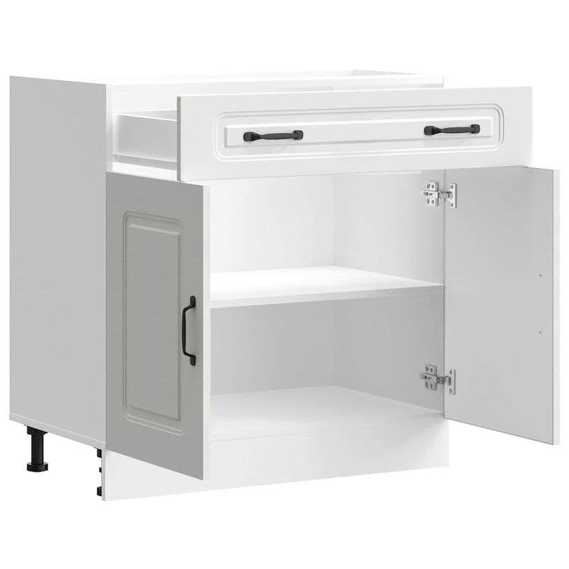 vidaXL Kitchen Base Cabinet Kalmar White Engineered Wood