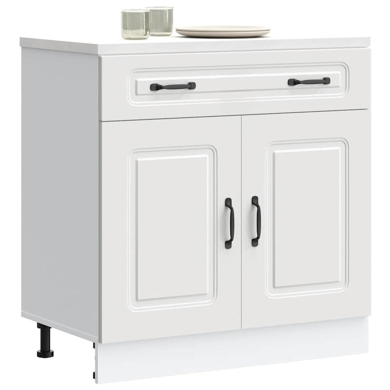 vidaXL Kitchen Base Cabinet Kalmar White Engineered Wood