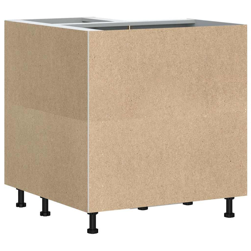 vidaXL Kitchen Corner Base Cabinet "Kalmar" Black Engineered Wood