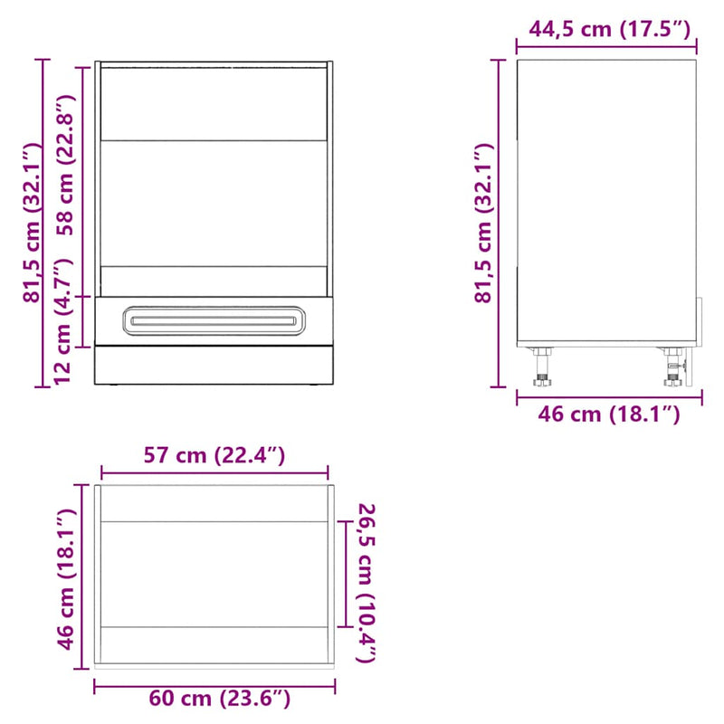 vidaXL Oven Cabinet Kalmar White Engineered Wood