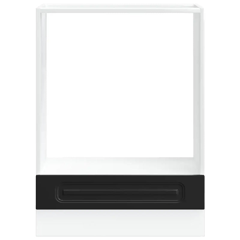 Oven Cabinet "Kalmar" Black Engineered Wood