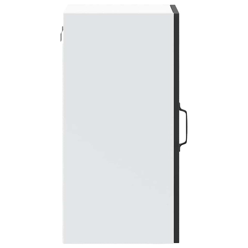 vidaXL Kitchen Wall Cabinet with Glass Door "Kalmar" Black Engineered Wood