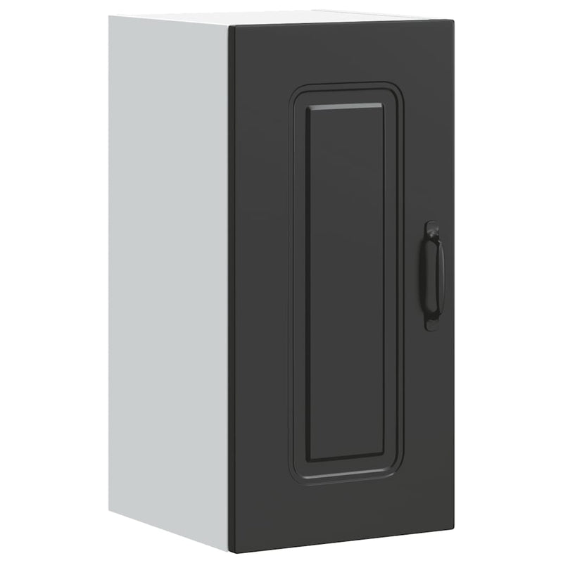 vidaXL Kitchen Wall Cabinet "Kalmar" Black Engineered Wood