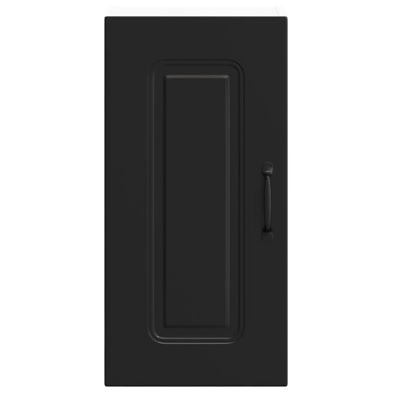 vidaXL Kitchen Wall Cabinet "Kalmar" Black Engineered Wood