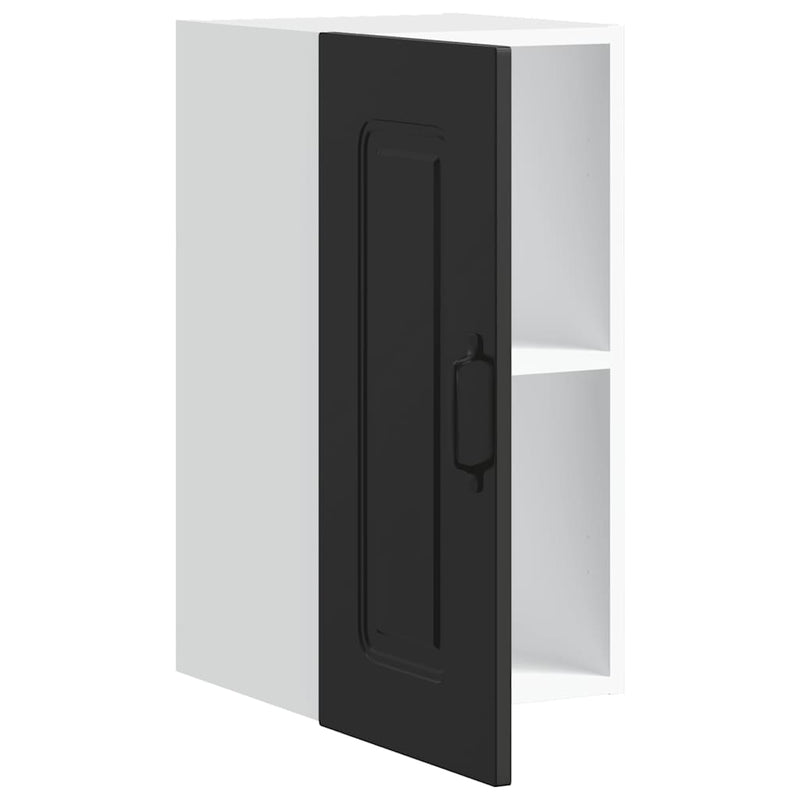 vidaXL Kitchen Wall Cabinet "Kalmar" Black Engineered Wood