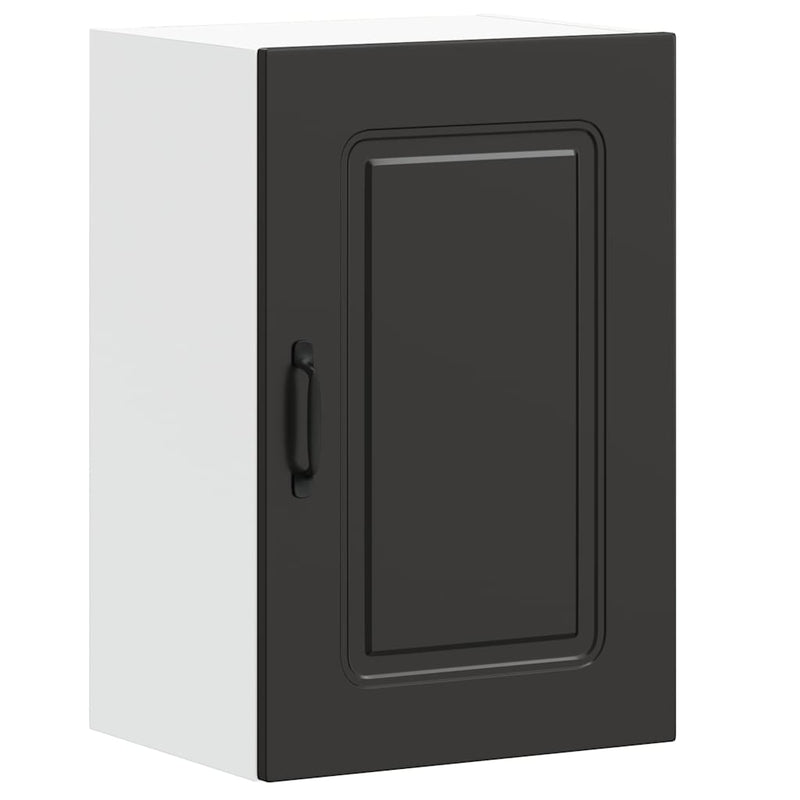 vidaXL Kitchen Wall Cabinet "Kalmar" Black Engineered Wood