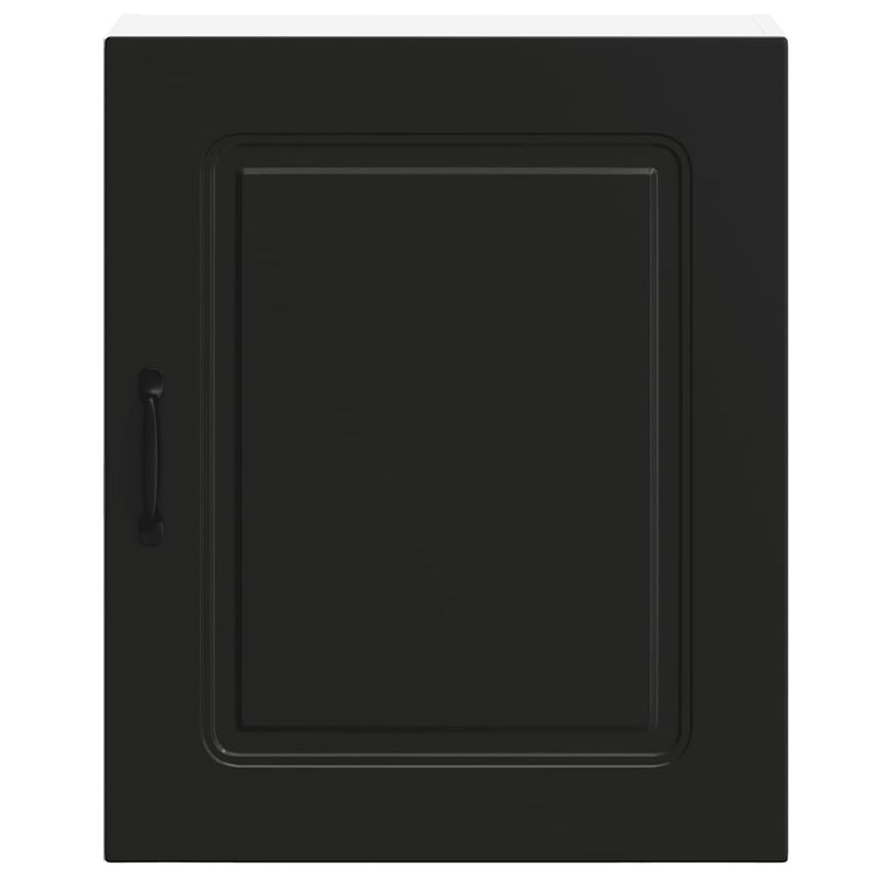 vidaXL Kitchen Wall Cabinet "Kalmar" Black Engineered Wood