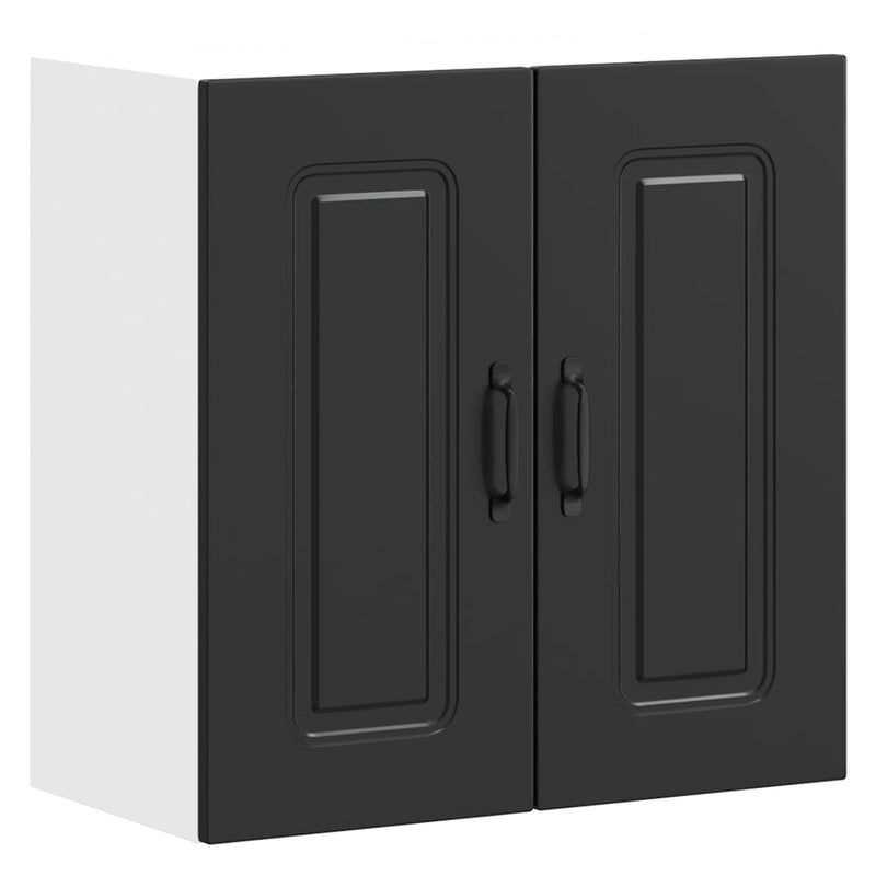 vidaXL Kitchen Wall Cabinet "Kalmar" Black Engineered Wood
