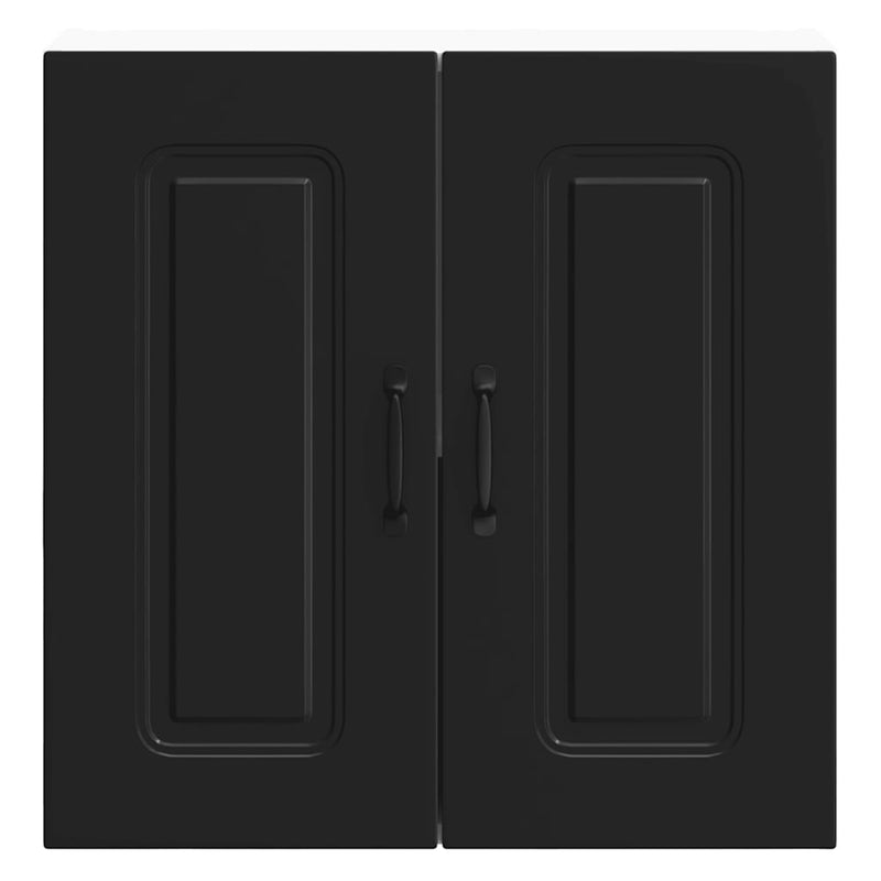 vidaXL Kitchen Wall Cabinet "Kalmar" Black Engineered Wood