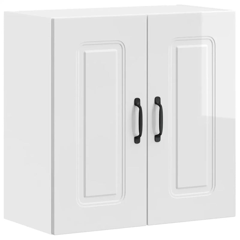 Kitchen Wall Cabinet "Kalmar" High Gloss White Engineered Wood