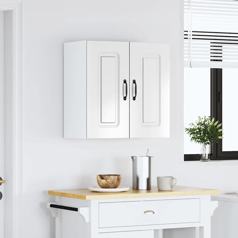 Kitchen Wall Cabinet "Kalmar" High Gloss White Engineered Wood