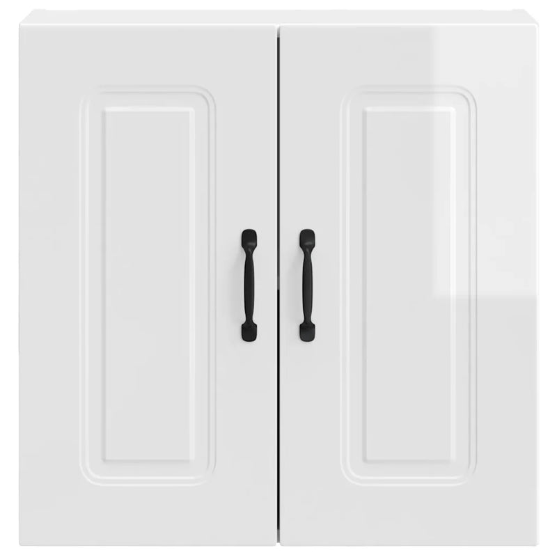 Kitchen Wall Cabinet "Kalmar" High Gloss White Engineered Wood