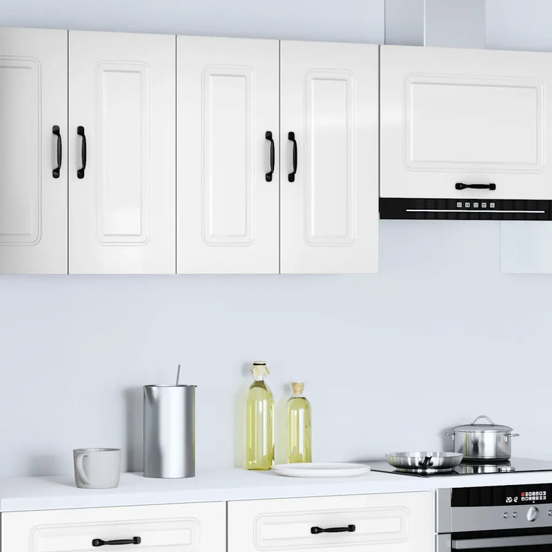 Kitchen Wall Cabinet "Kalmar" High Gloss White Engineered Wood