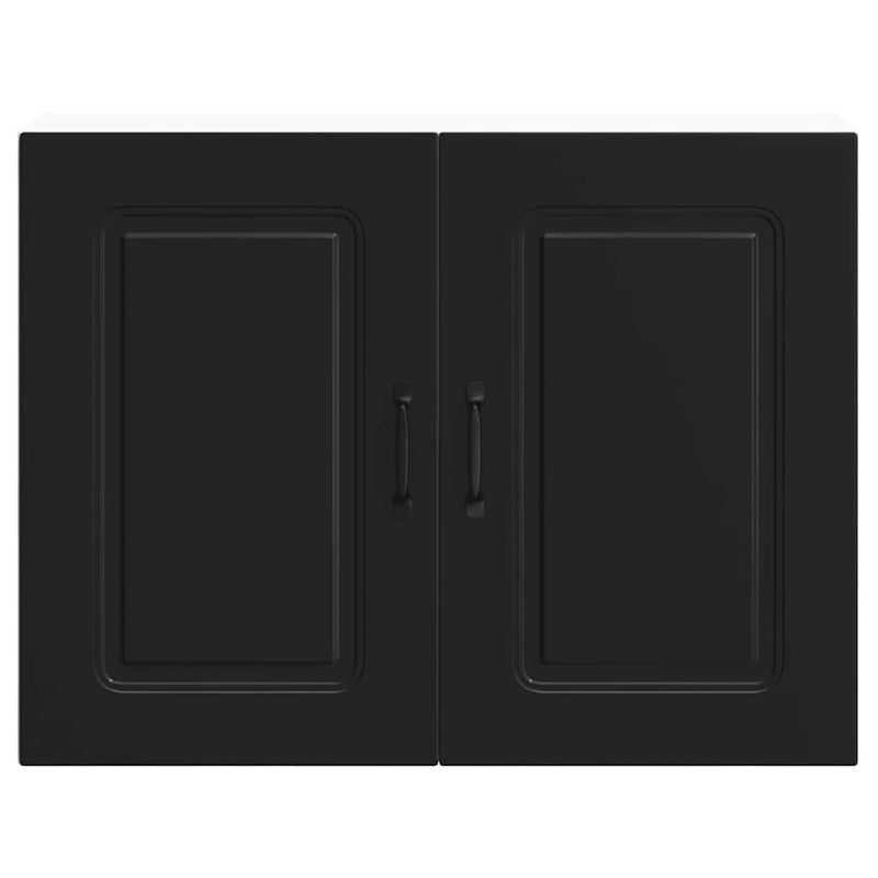 vidaXL Kitchen Wall Cabinet "Kalmar" Black Engineered Wood
