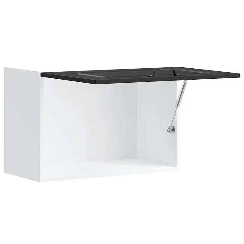 Kitchen Wall Cabinet "Kalmar" Black Engineered Wood