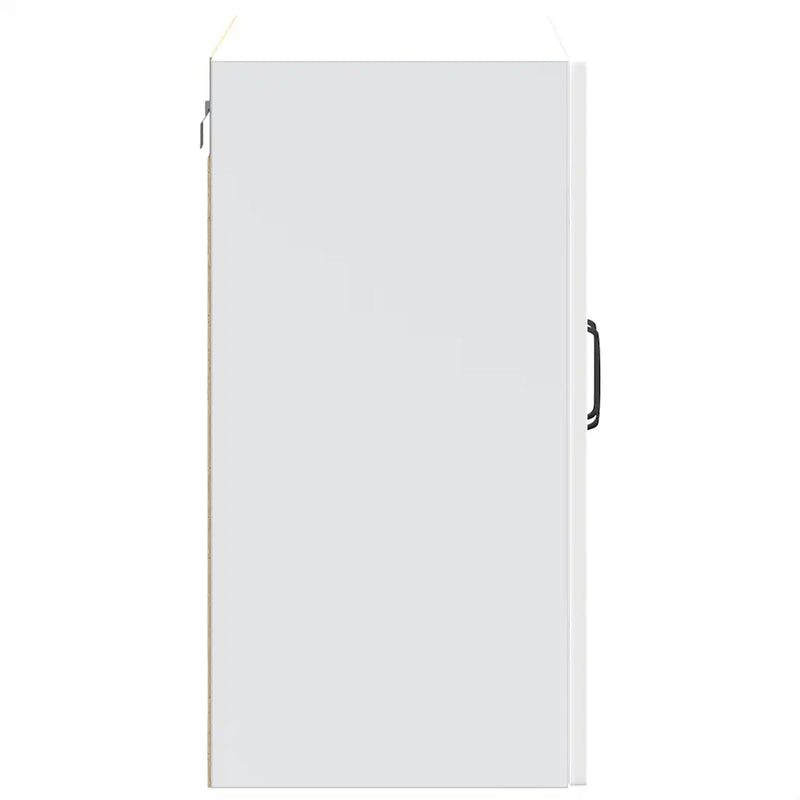 Kitchen Wall Cabinet with Glass Door Kalmar White Engineered Wood