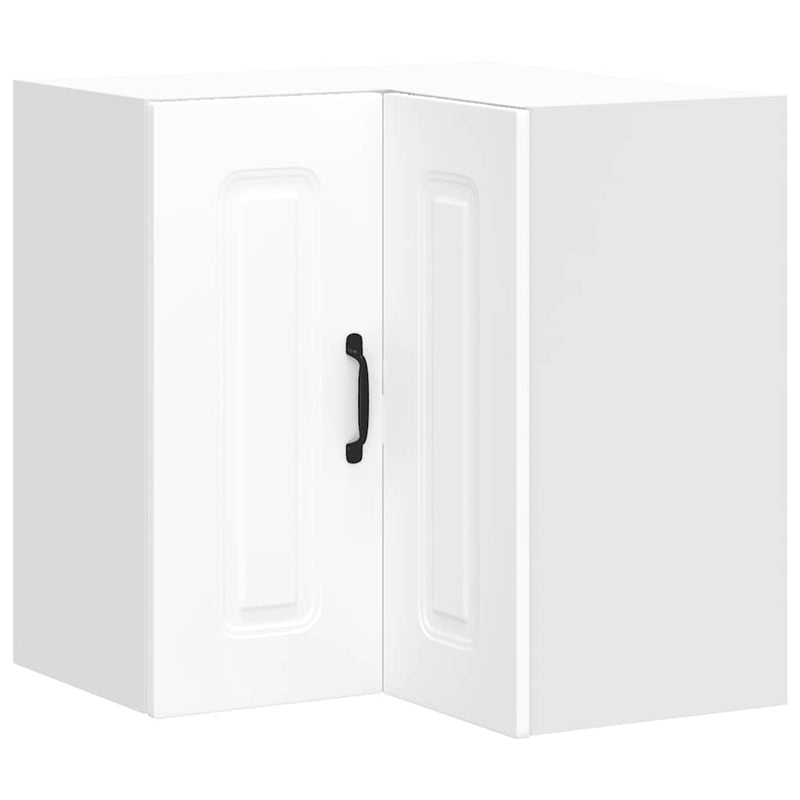 vidaXL Kitchen Wall Corner Cabinet Kalmar White Engineered Wood