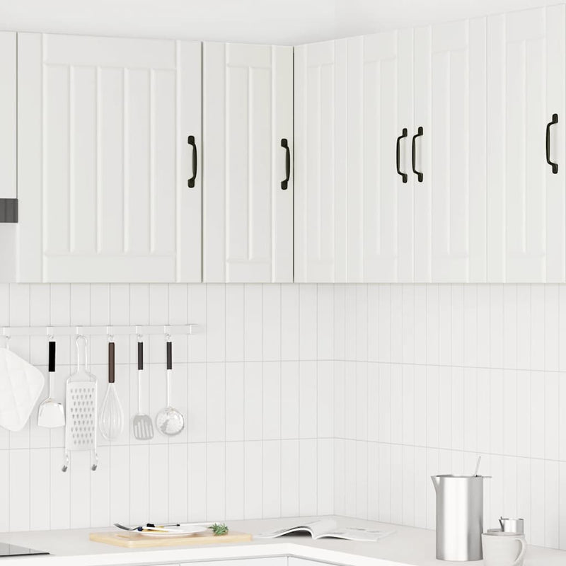 vidaXL Kitchen Wall Corner Cabinet Kalmar White Engineered Wood