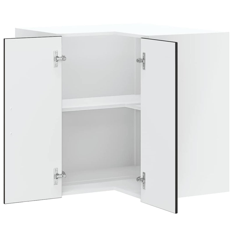vidaXL Kitchen Wall Corner Cabinet "Kalmar" Black Engineered Wood