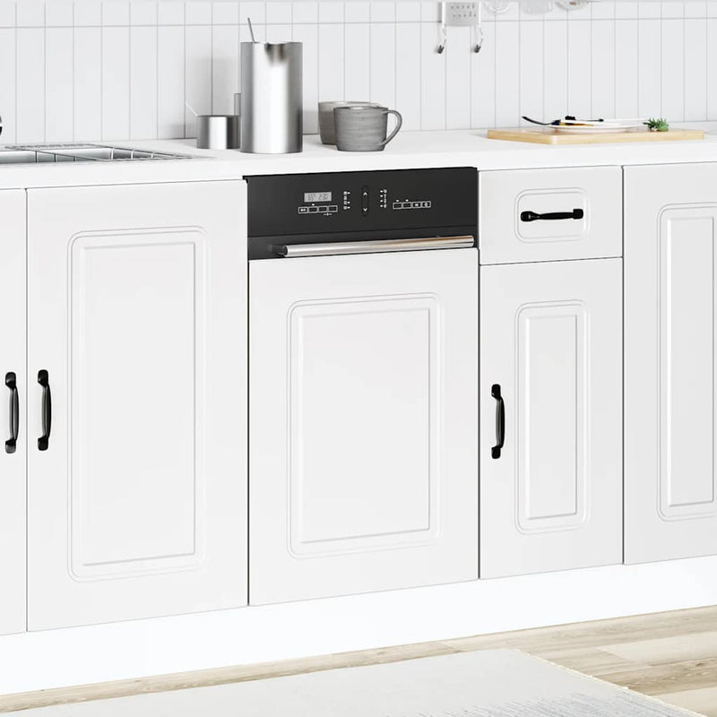 vidaXL Dishwasher Panel Kalmar White 45x1.5x67 cm Engineered Wood
