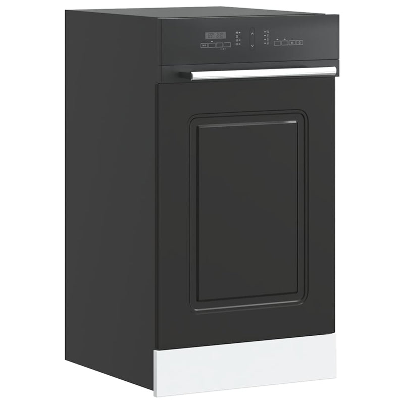 vidaXL Dishwasher Panel "Kalmar" Black 45x1,5x67 cm Engineered Wood