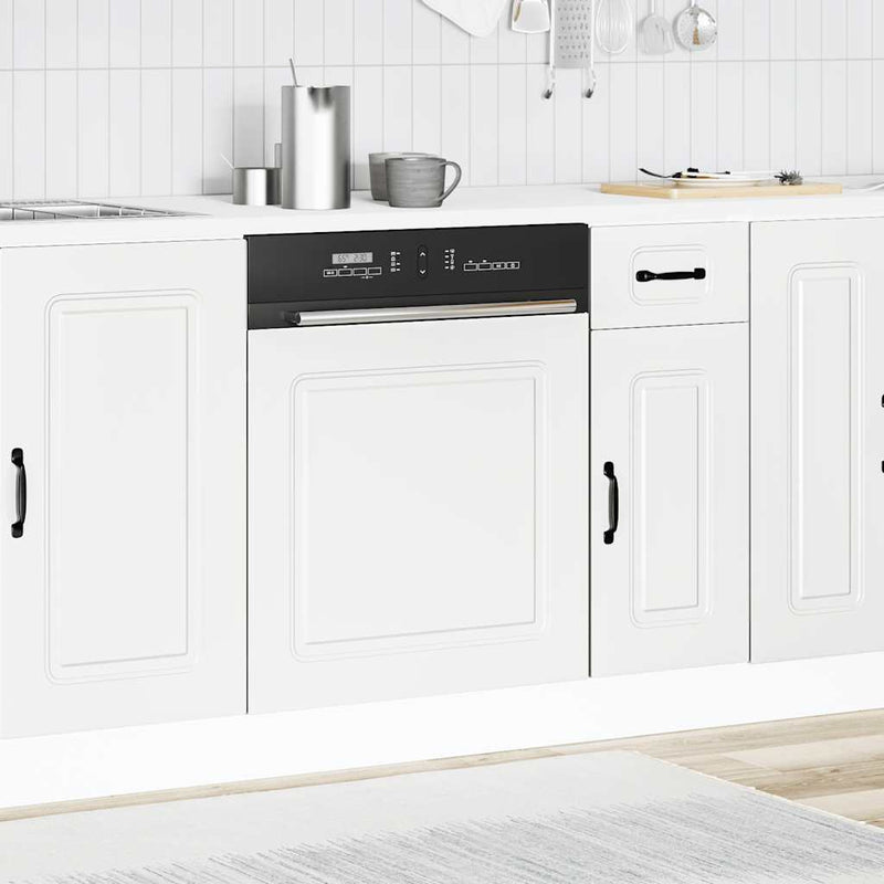 vidaXL Dishwasher Panel Kalmar White 60x1.5x67 cm Engineered Wood
