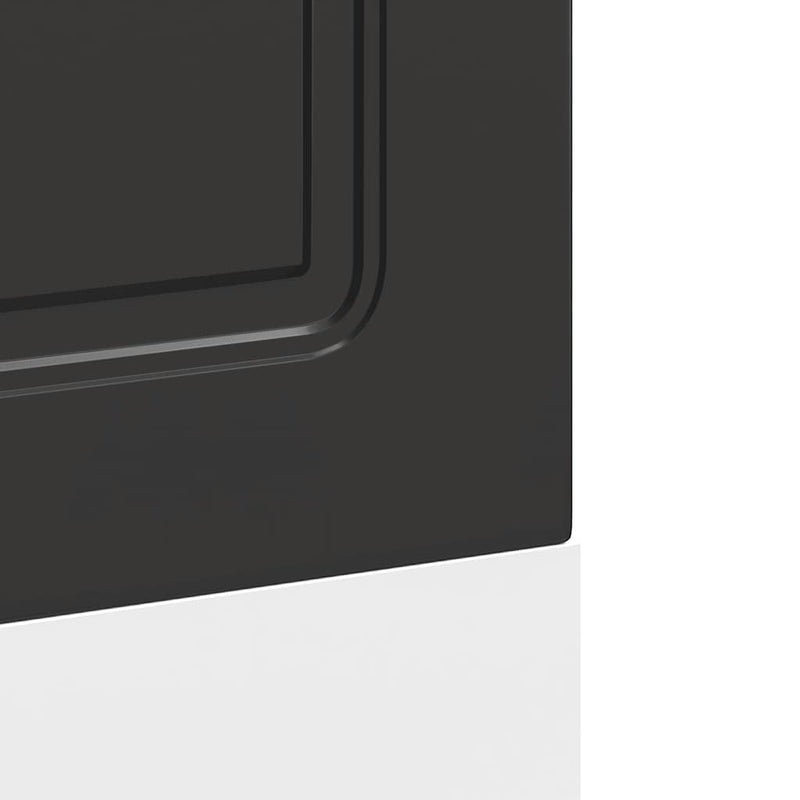 vidaXL Dishwasher Panel "Kalmar" Black 60x1,5x67 cm Engineered Wood