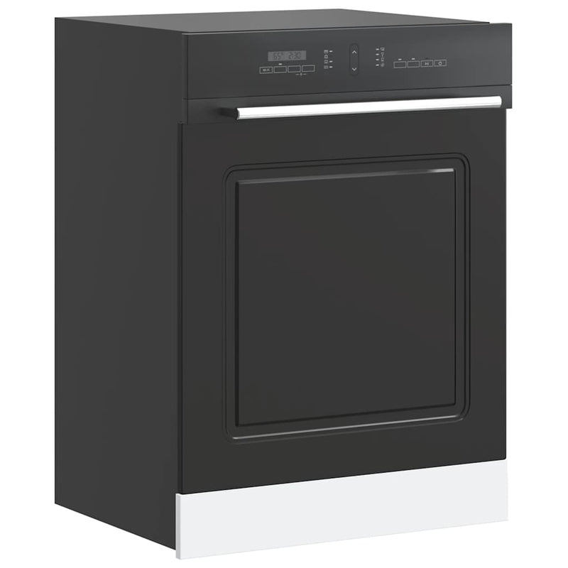 vidaXL Dishwasher Panel "Kalmar" Black 60x1,5x67 cm Engineered Wood