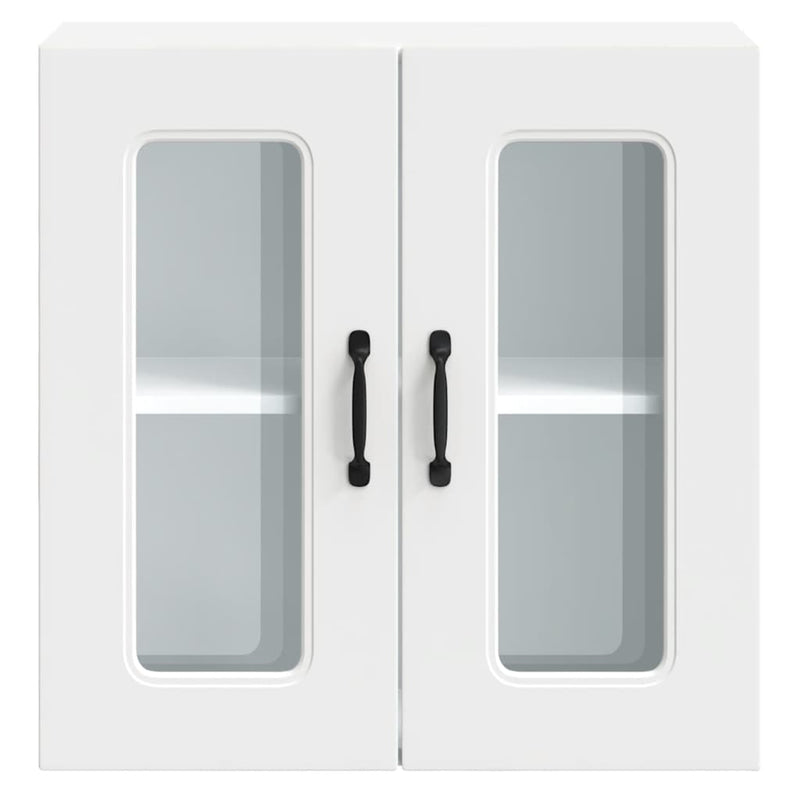 vidaXL Kitchen Wall Cabinet with Glass Door Kalmar White Engineered Wood