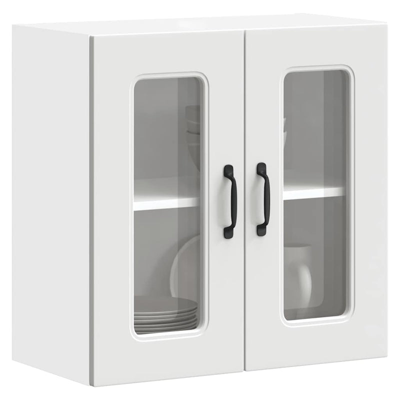 vidaXL Kitchen Wall Cabinet with Glass Door Kalmar White Engineered Wood