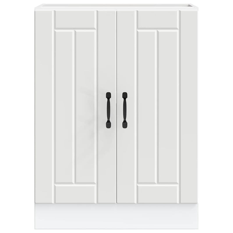 vidaXL Sink Base Cabinet Lucca White Engineered Wood