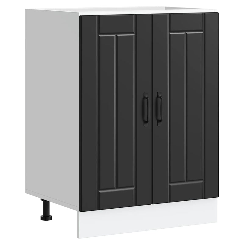 vidaXL Sink Base Cabinet "Lucca" Black Engineered Wood