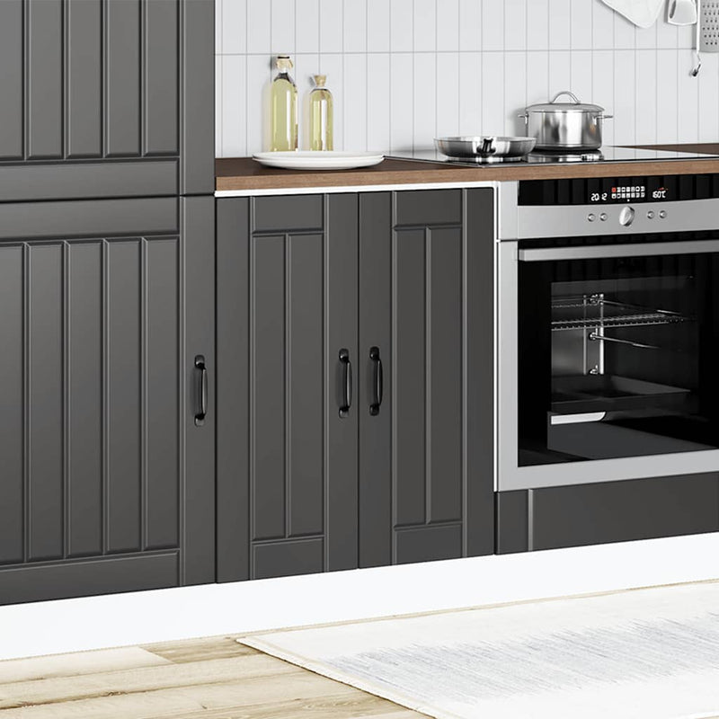 vidaXL Sink Base Cabinet "Lucca" Black Engineered Wood