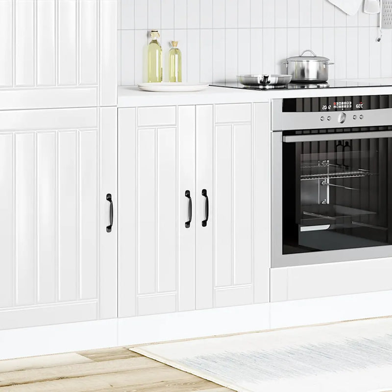 Sink Base Cabinet "Lucca" High Gloss White Engineered Wood